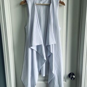 WHITE - DRESSY OPEN FRONT VEST